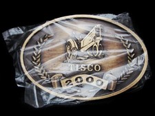 KJ09174 NOS REALLY NICE 2000 TISCO 63rd ANNIVERSARY BRASSTONE BELT BUCKLE