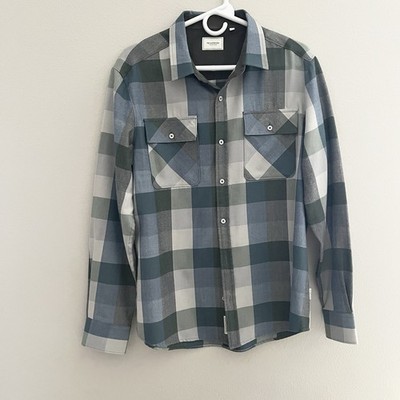 7 Diamonds Button Down Shirt Mens M Blue Long Sleeve Casual Comfort