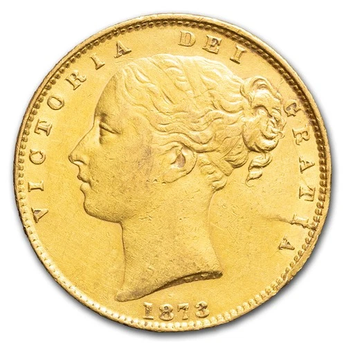 1873 Victoria Gold Sovereign — photo from the most recent tracked eBay sale