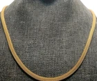 Vintage Crown Trifari Necklace Gold Tone Flat Mesh Chain 20" Signed Jewelry