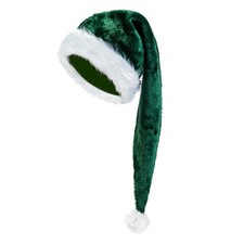 Long Plush Velvet Christmas Santa Hat Adults Xmas New Year Party Decoration