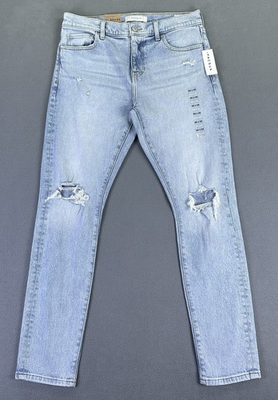 #ad Pacsun Jeans Mens 30x32 Blue Athletic Slim Distressed Rip Light Wash Denim New $22.49