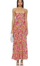 Show Me Your Mumu Women's Pink Floral Maxi Dress Size Medium