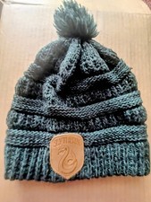 Harry Potter Slytherin Beanie Green Knit Pom Pom Hogwarts House One Size