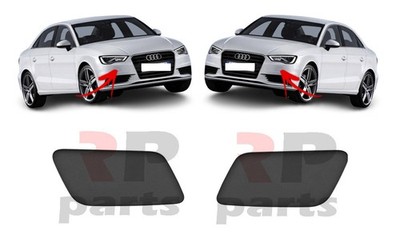 Für Audi A3 8V 12-16 Neu Vorne Scheinwerfer Scheiben Deckel Für Malerei Paar Set