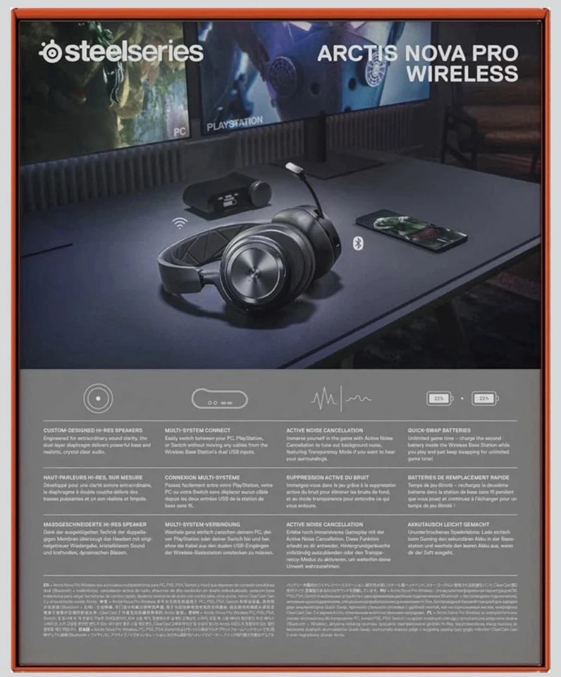 Steelseries Arctis Nova Pro Wireless Gaming Headset PC PLAYSTATION Base Station - Image 3 of 4