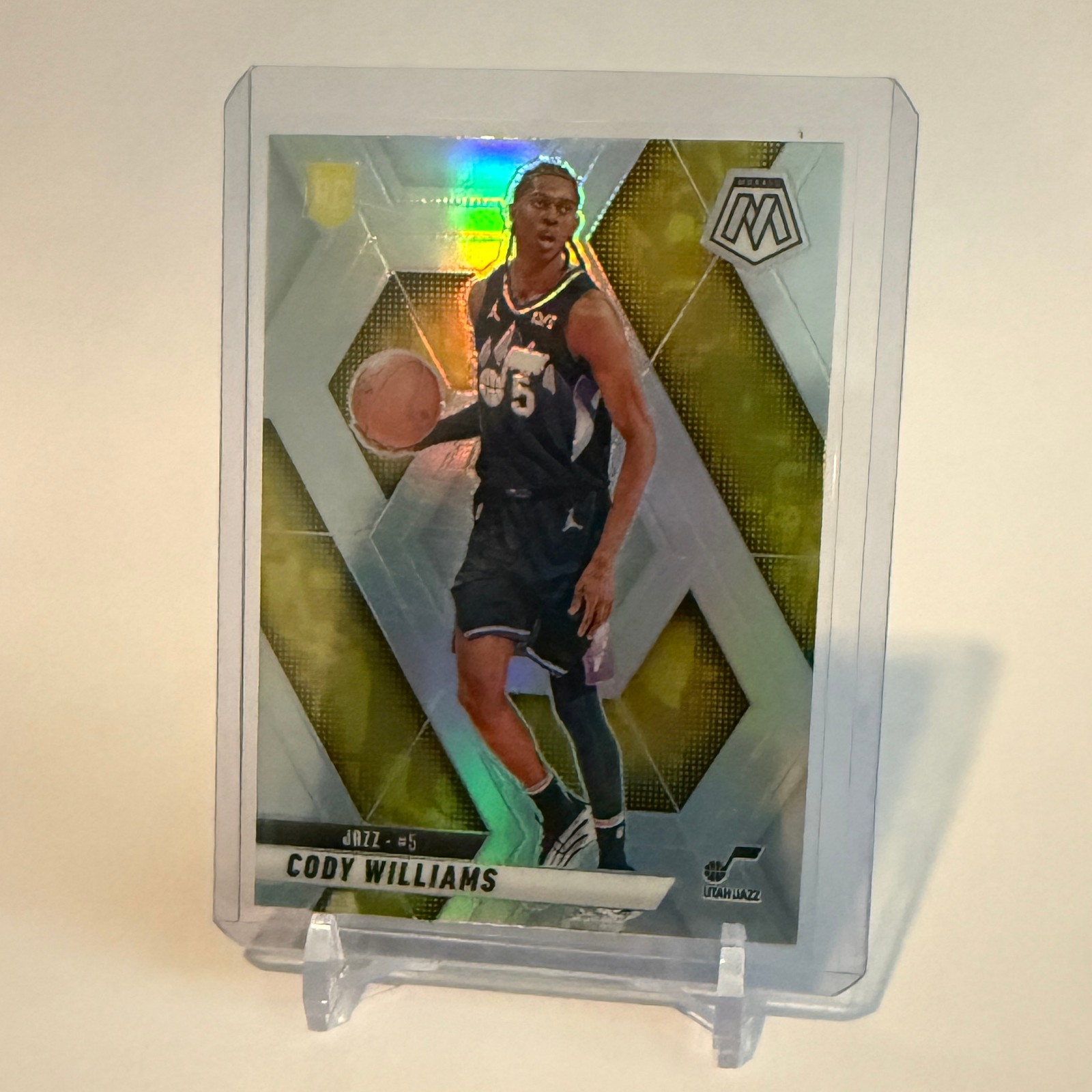 2024-25 Panini Mosaic Cody Williams Green Prizm #207 Utah Jazz