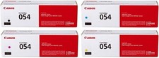 Canon Genuine 054 Complete 4-Color Toner Cartridge Set CRG-054