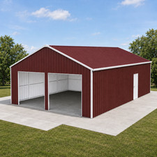33' x 25' x 14' Metal Car Garage/Outdoor Storage Shed/Heavy-Duty Steel Barn
