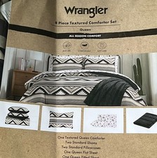 WRANGLER Aztec Southwestern Black, Beige 8 pc Queen Comforter SET