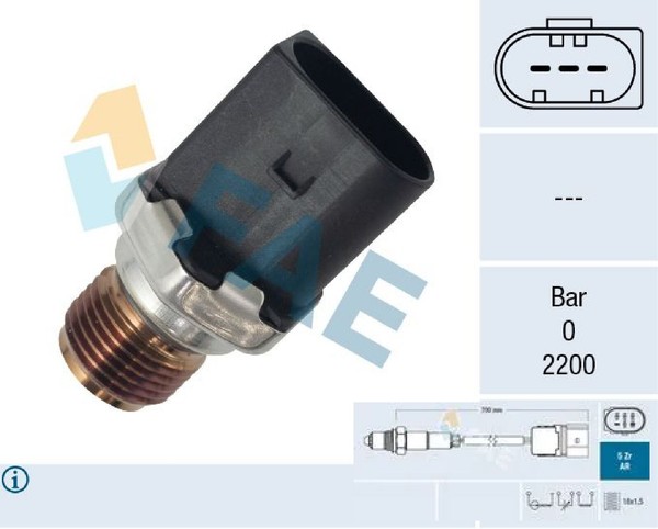 FAE 15603 Sensor FüR Kraftstoffdruck Sensor Kraftstoffdruck-image