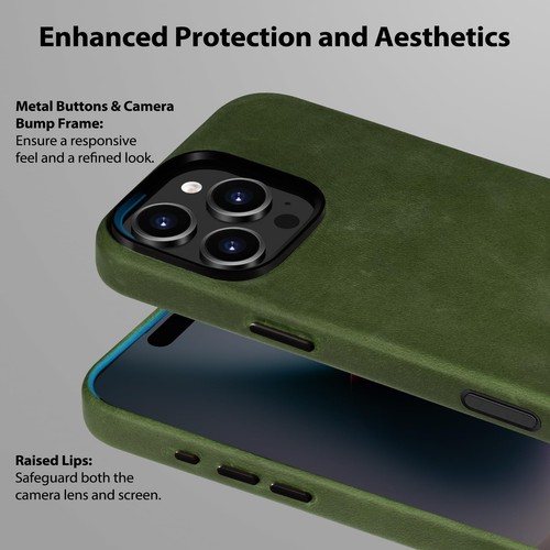 Leather Case for iPhone 16 Pro Max, Compatible with MagSafe [Camera Control B... - Picture 4 of 8