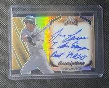 2025 JOSE CANSECO Leaf Signature Series AUTO "I LOVE EVERYONE BUT A-ROD" RARE!!!