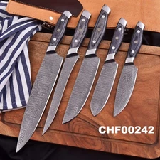 SHARD™ CUSTOM HAND FORGED DAMASCUS STEEL CHEF SET KNIFE Kitchen Knives