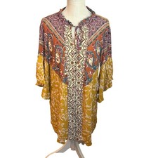 UMGEE Boho W/ Bell Sleeves Mini Dress Size Medium