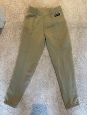 Kerrits Kids Pull On Fleece Riding Leggings Size Small Beige Stretch