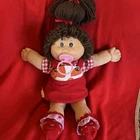 Cabbage Patch Kids doll hm4 85 brown hair brown eye adorable paci face CPK dress