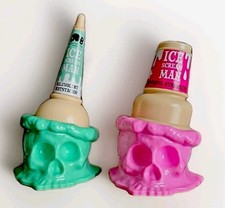 Skull Ice Cream Cone Dish Cup Bowl Set of 2 B...