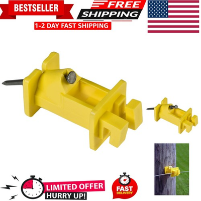 #ad Slant Nail Insulator for Electric Fencing 250 Pack IWNY Z Yellow Use with $13.07