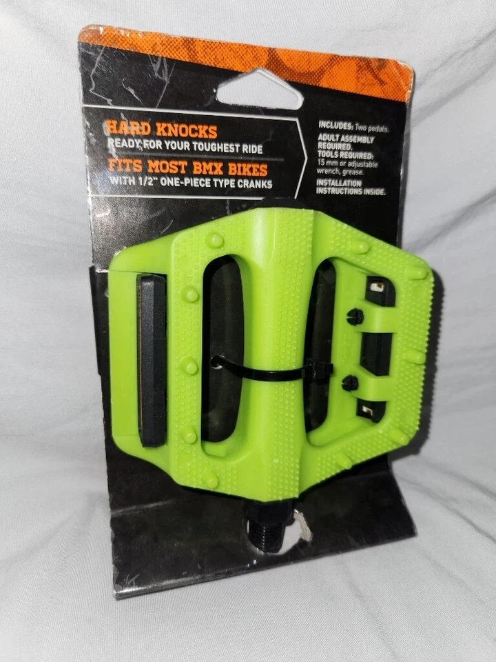 NUEVO Mongoose Compuesto BMX Pedales de Montar Verde 1/2" Pedal Husillo Pacific Cycle Foto 2 de 4