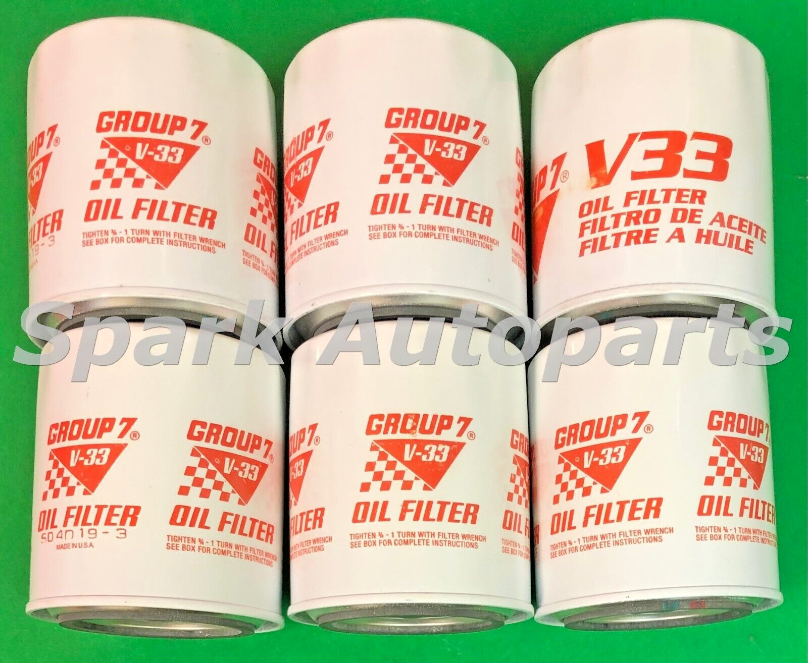 New Case of 6 Engine Oil Filter GROUP 7 V33 For JEEP Cherokee, J10, AMC Concord