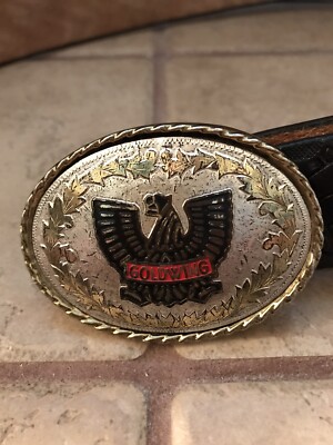 Wing Belt Black and Gold Vintage Hermes Black Leather  main image 4