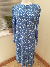 Finery Emilia dress Scattered Animal blue/ivory size 14 rrp £45 ♡ (d) sale 