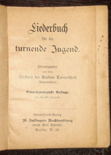 Liederbuch für die turnende Jugend, 21. Auflage, Fussingers Buchhandlung