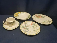 Vintage Country Fruit Collection 1-Dinner,1-Dessert Plate;1-Bowl; 1Cup & Saucer