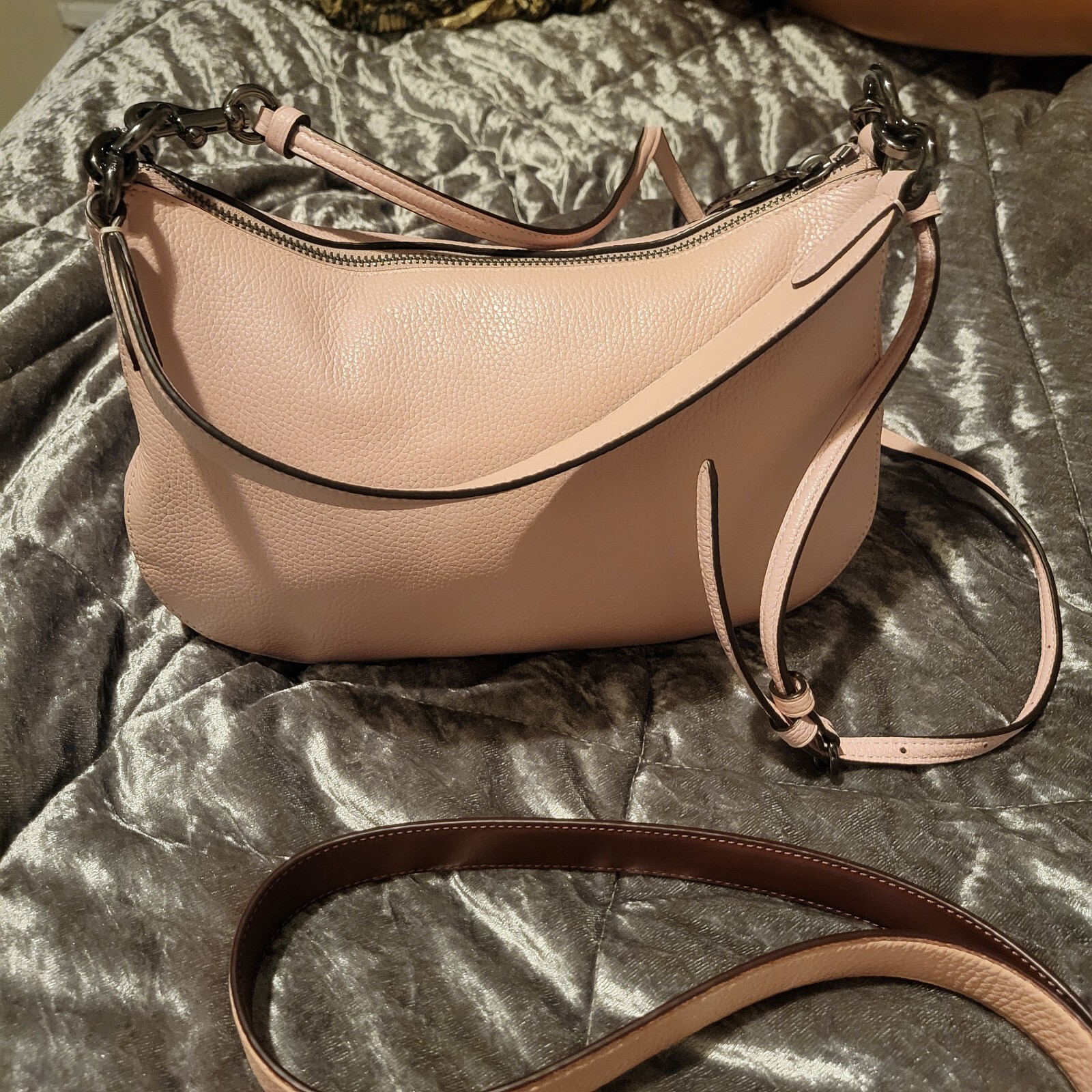 coach handbags leather pink purse-image