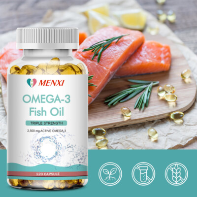 Omega 3 Fish Oil Capsules 3x Strength 3600mg EPA & DHA, Highest Potency 120Pills