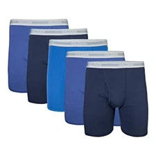 Gildan Men's Underwear Boxer Briefs, (10-pack)Navy/Metro Blue/Antique Royal