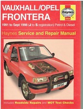 VAUXHALL OPEL FRONTERA 2.0 2.2 2.4 PETROL 2.3 2.5 2.8 DIESEL 1991- REPAIR MANUAL