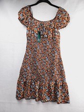 Wild Fable Mini Dress Womens X-Small Multicolor Off the Shoulder Floral NWT