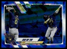 2021 Topps Chrome Sapphire Dab on 'Em A64 Milwaukee Brewers #7