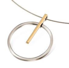 BOCCIA Damenschmuck Anhänger Reintitan Bicolor Poliert Ø 32 mm 07023-02