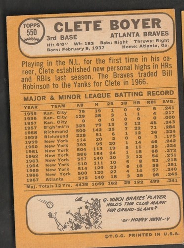 1968 Topps Baseball Cards Scegli una carta a scelta 295-660 EX X-MT 1/25 Set Break - Foto 416 di 490