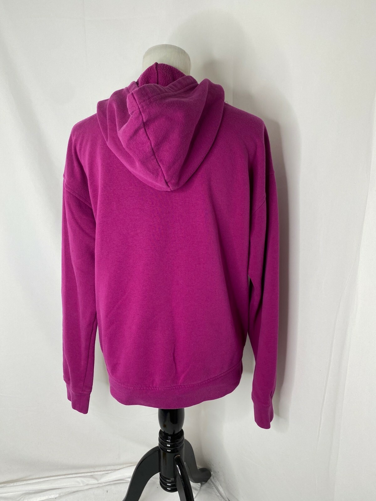 Felpa donna media con cappuccio Fila viola grande logo tasca sportiva