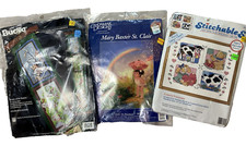Lot Of 3 Vintage Stitchery Kits New Sealed Bucilla Stitchables made in USA