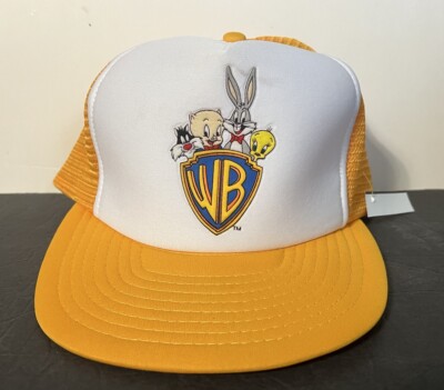 Vnt 1987 Looney Tunes Warner Bros Cartoon Characters Snap-Back Truckers Cap Hat