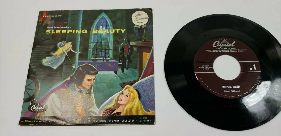 Peter Tchaikovsky's Sleeping Beauty 45rpm Told By Art Gilmore Rare VG+  - Image 2 of 4