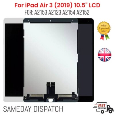Für iPad Air 3 2019 LCD Display Touchscreen Ersatz A2152 A2123 Schwarz/Weiß