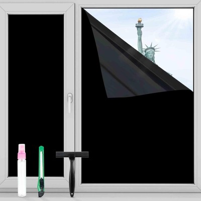 FuFin Total Blackout Window Privacy Film with Free Installation Tools,Explosion-