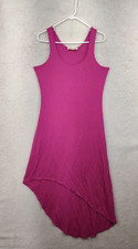 Michael Kors Women Dresss Medium Pink Modal B Sleeveless Shift Hi Low Tank Midi