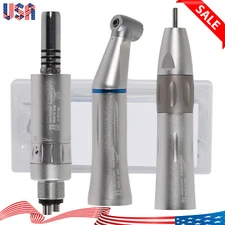 Dental Slow Speed Handpiece Inner Water Contra Angle+ Straight+ Air Motor 4-Hole