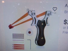 AMPPBI Professional High Velocity Slingshot Set W/ 1 Target & Bag Of Ammo Balls