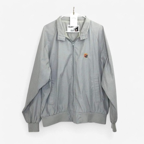 Vintage Wilson Tennis Staff Windbreaker Jacket Men's XL Gray Long Sleeve