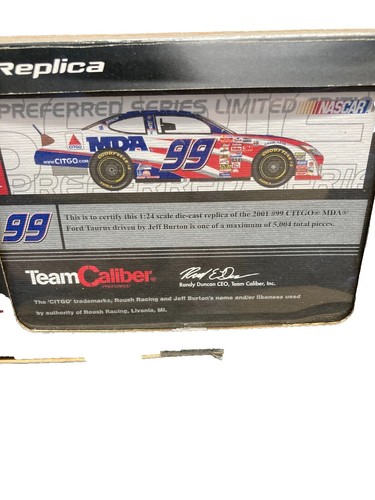 Team Caliber Owners Gold Jeff Burton #99 2001 Citgo Ford Taurus 1  display picture 1