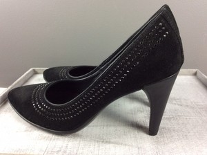 black sparkle court shoes