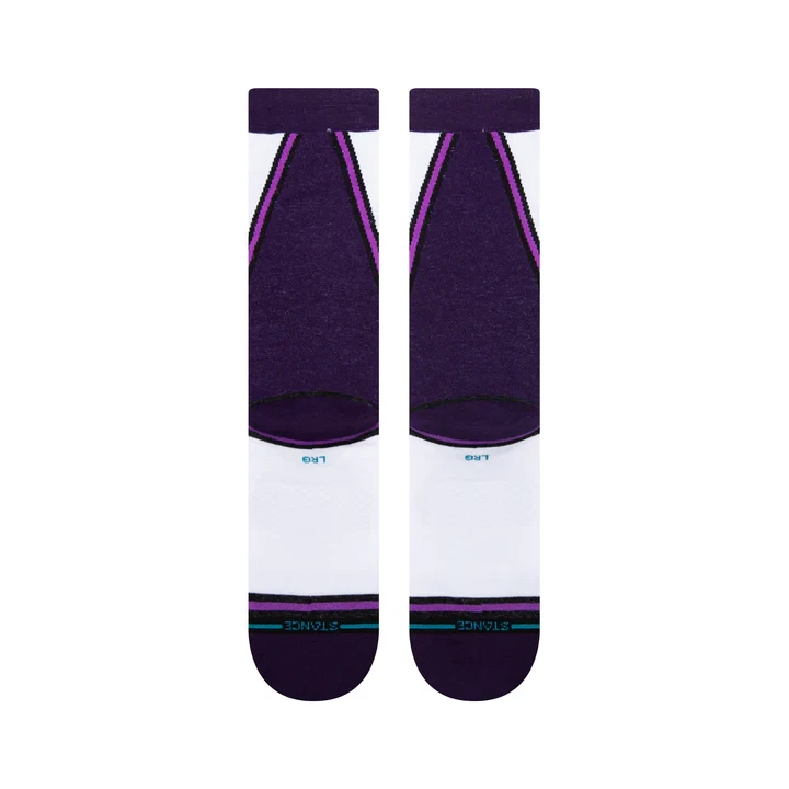 Los Angeles Lakers NBA Basketball Stance 2022/2023 City Edition Socks Large - Image 3 of 3